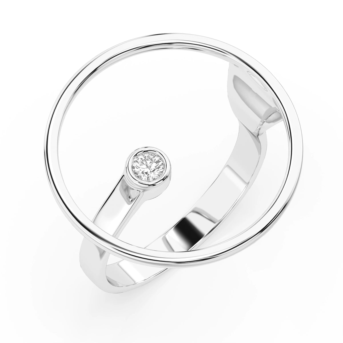 Minimalism Ring (Round), 0.03 ct — 101-10077