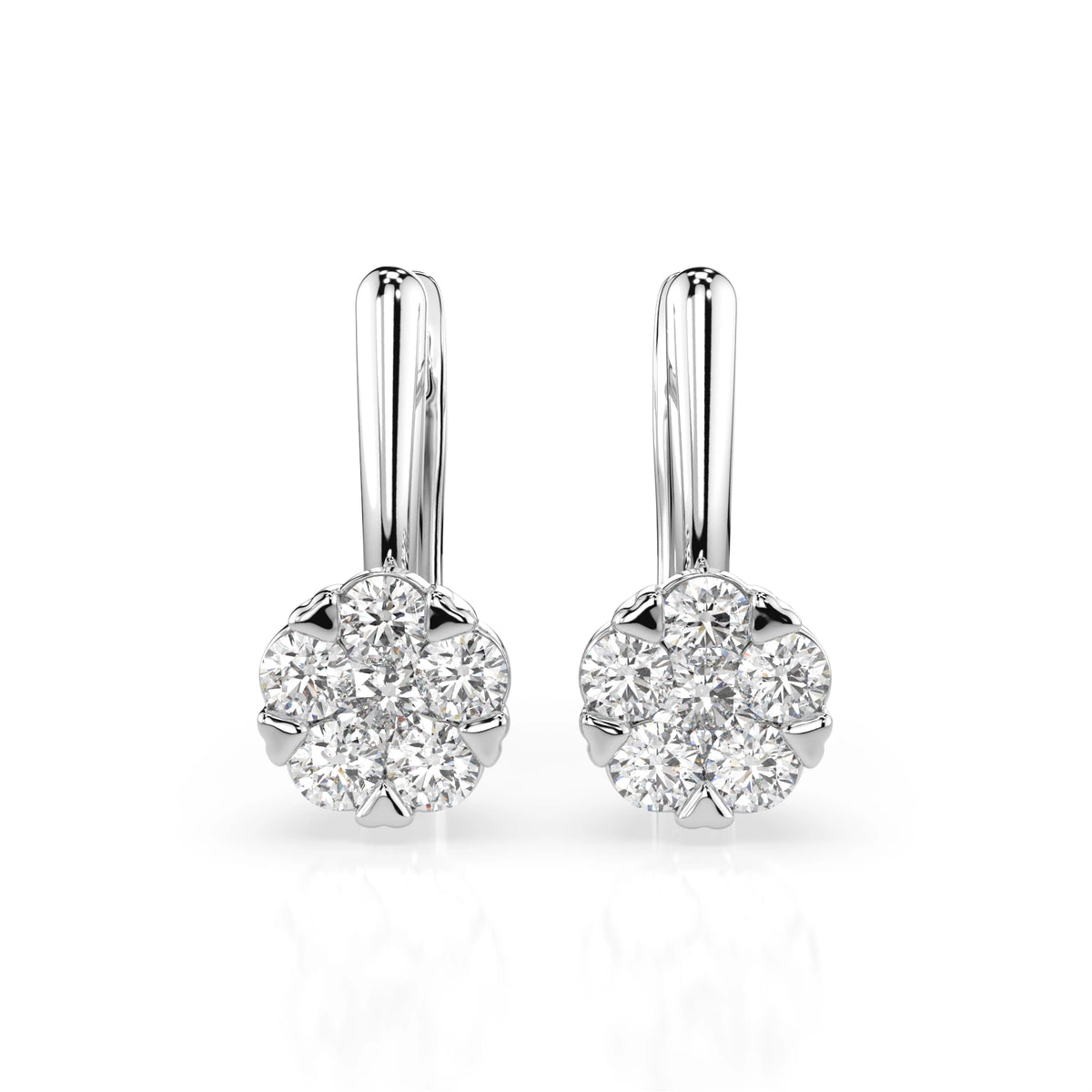 Illusion Earring (Round), 0.2 ct — 102-10015/1(3.0)