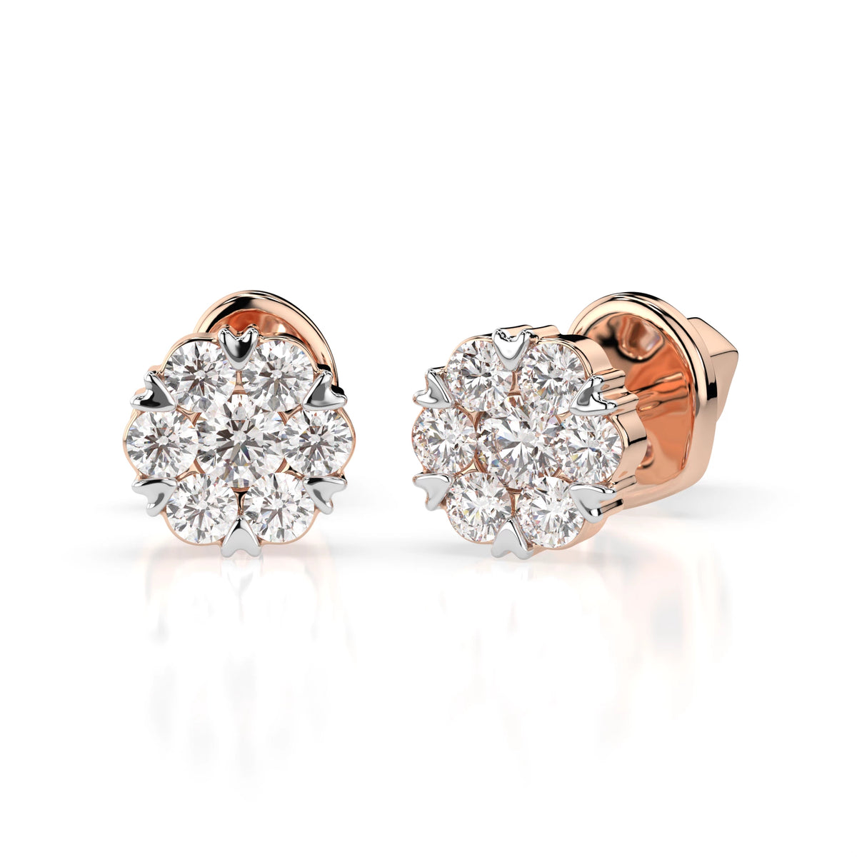 Illusion Earring (Round), 0.03 ct — 102-10015(2.0)