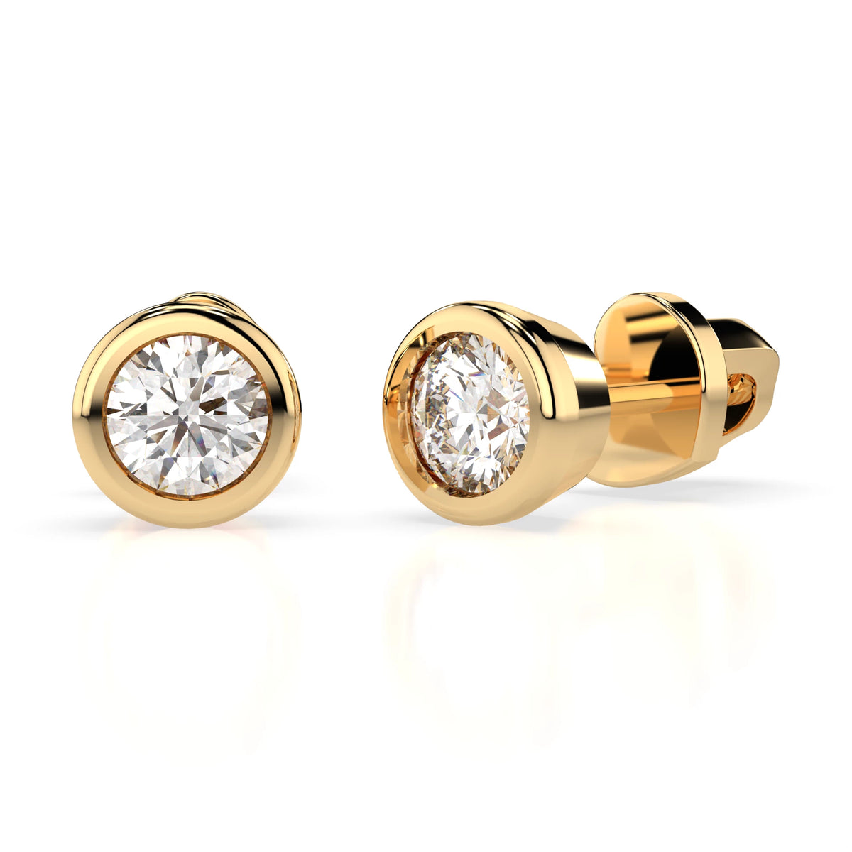 Solitaire Butterfly Earring (Round), 0.4 ct — 102-10010(3.7)