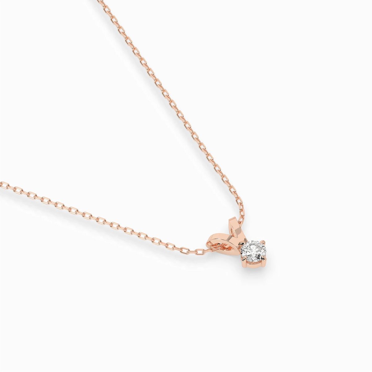 Solitaire Necklace (Round), 0.2 ct — 104-10037(3.7)