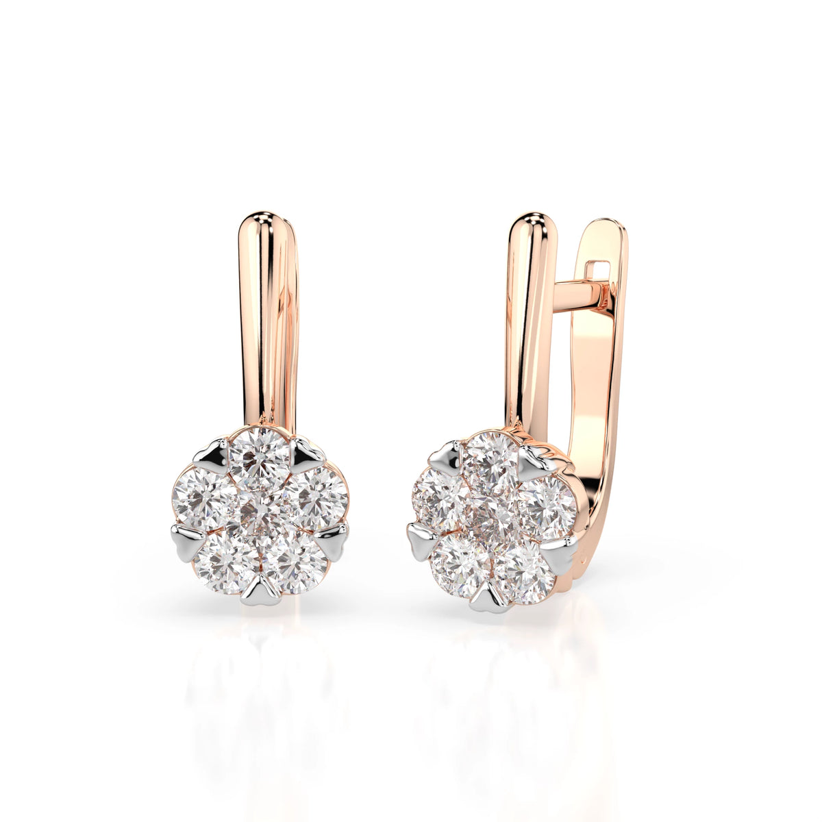 Illusion Earring (Round), 0.2 ct — 102-10015/1(3.0)