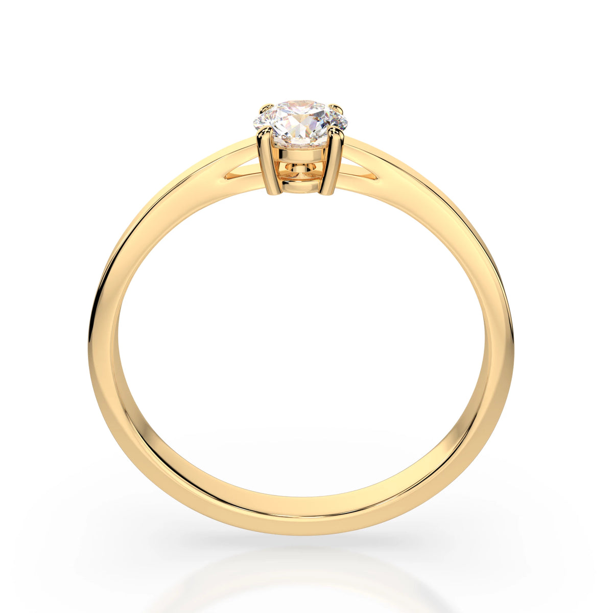 Solitaire Ring (Round), 0.3 ct — 101-10012/1(4.2)