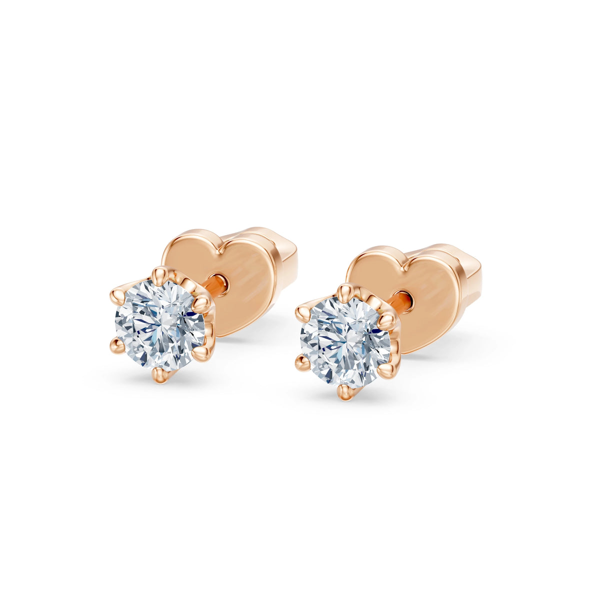 Solitaire Butterfly Earring, 0.6 ct — 102-10040/1(4.2)