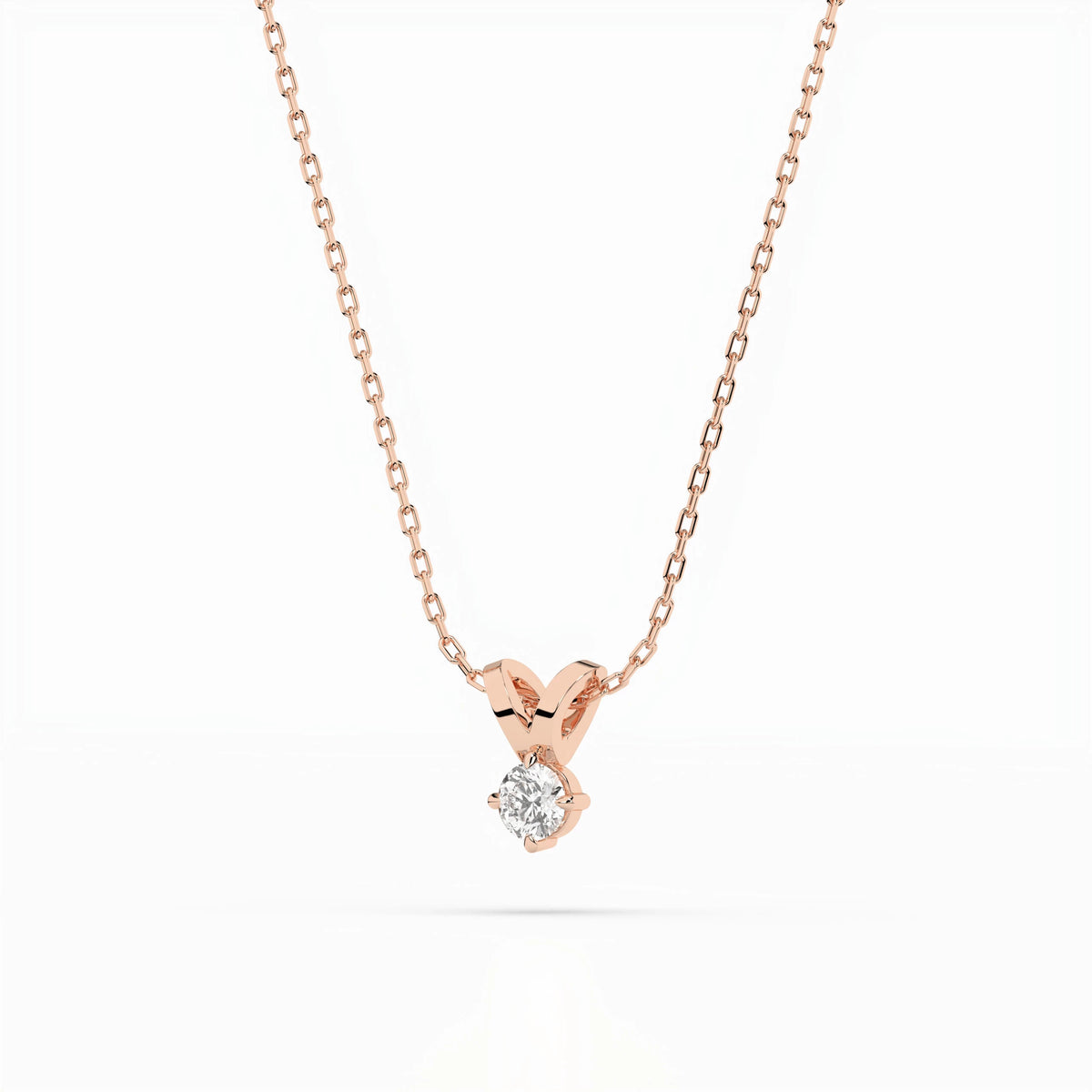 Solitaire Necklace (Round), 0.2 ct — 104-10037(3.7)