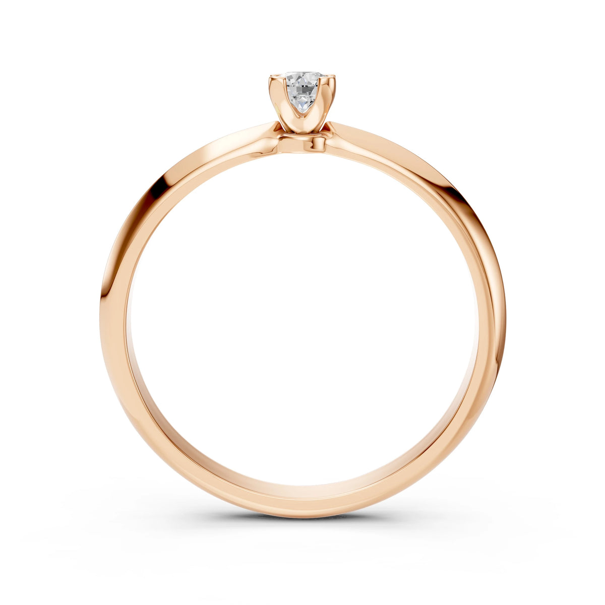 Solitaire Ring (Round), 0.1 ct — 101-10089(3.0)