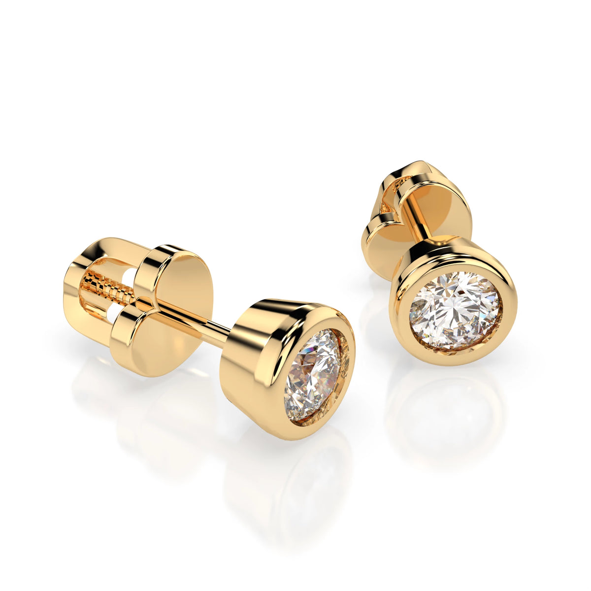 Solitaire Butterfly Earring (Round), 0.4 ct — 102-10010(3.7)
