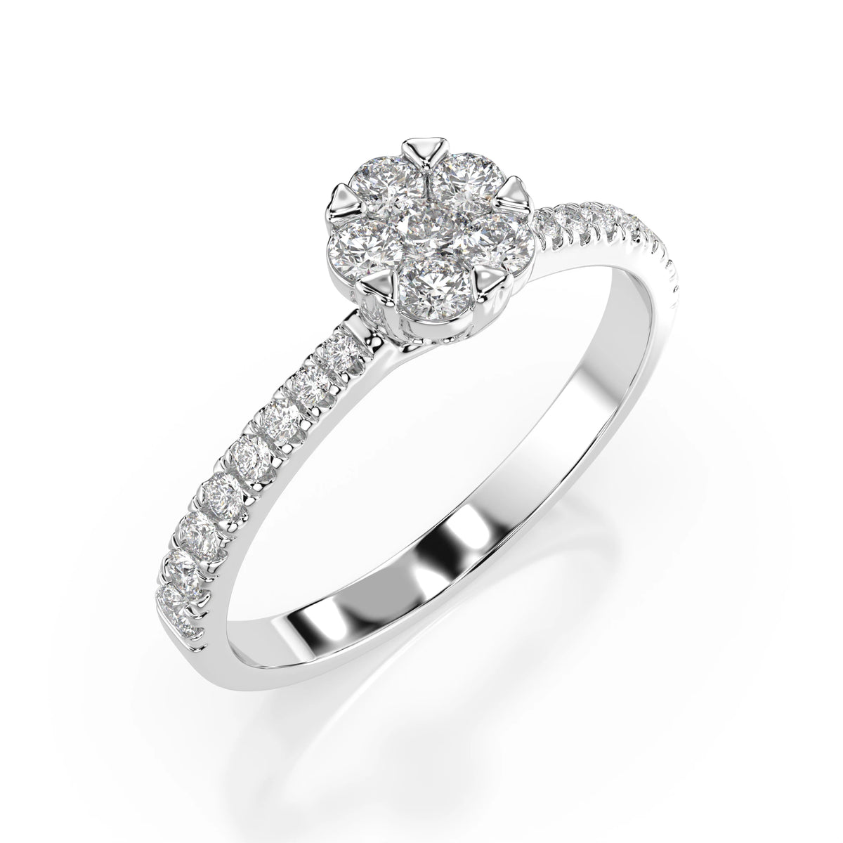 Illusion Ring (Round), 0.03 ct — 101-10015/4(2.0)