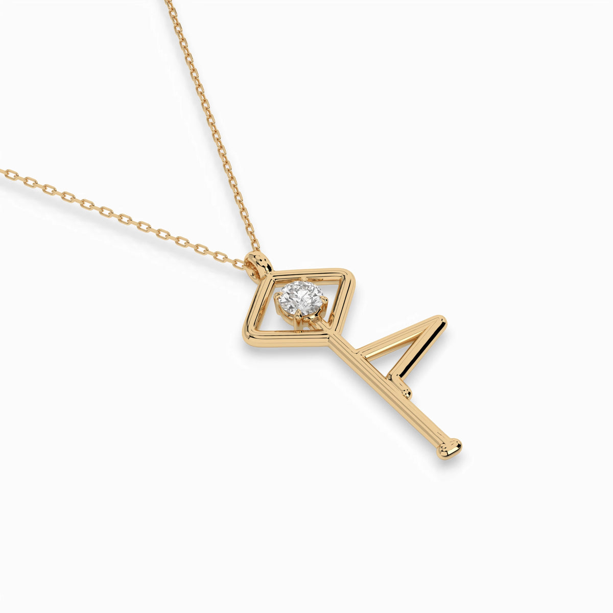 Minimalism Necklace (Round), 0.1 ct — 104-10063