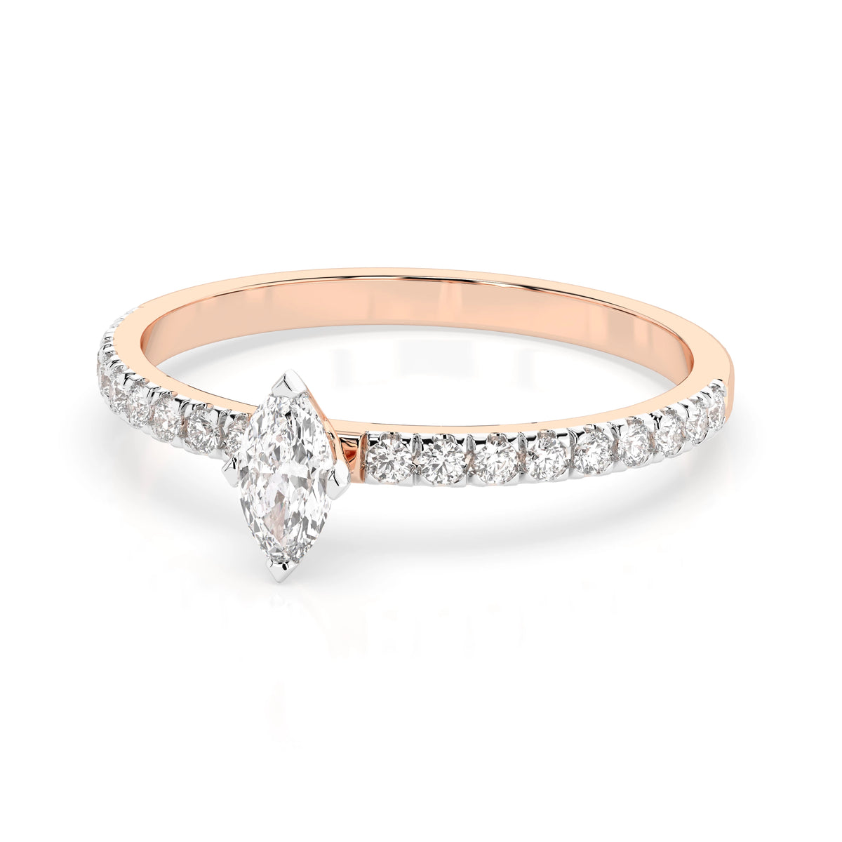 Solitaire Eternity Ring (Marquise), 0.15 ct — 101-10181/4(0.15)MARQUISE
