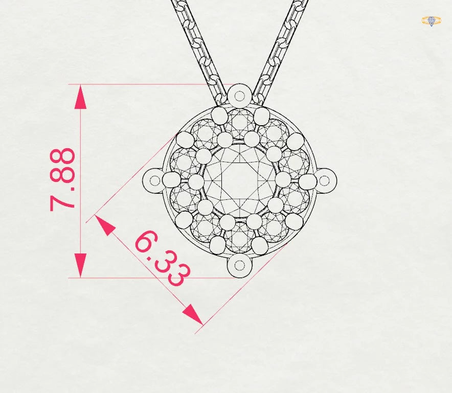 Solitaire Eternity Necklace (Round), 0.1 ct — 104-10001(3.0)