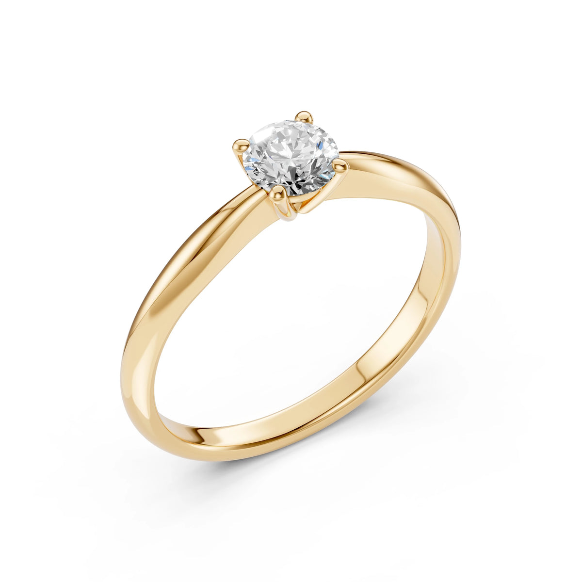 Solitaire Ring (Round), 0.4 ct — 101-10021(4.7)