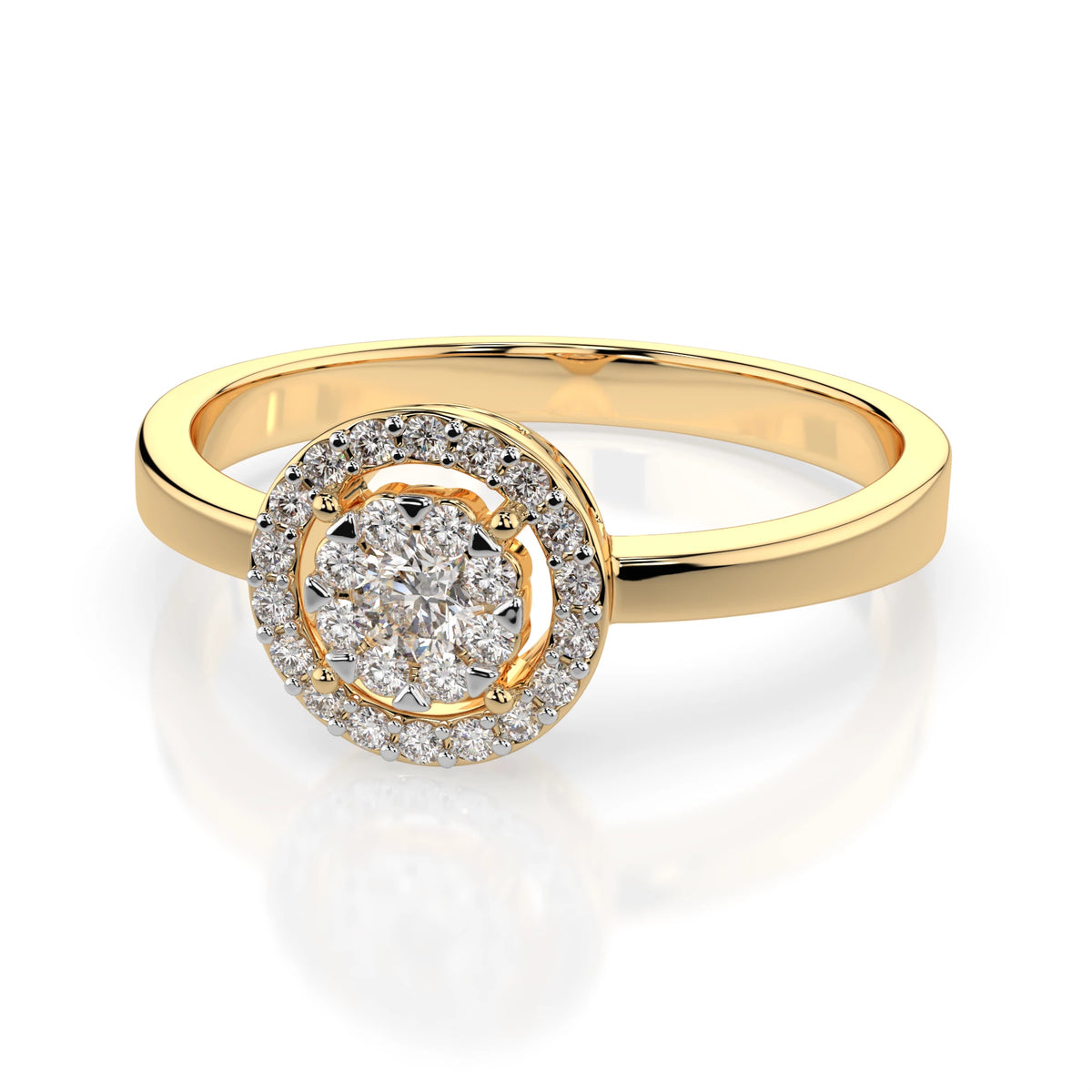 Illusion Ring (Round), 0.1 ct — 101-10018/1(3.0)