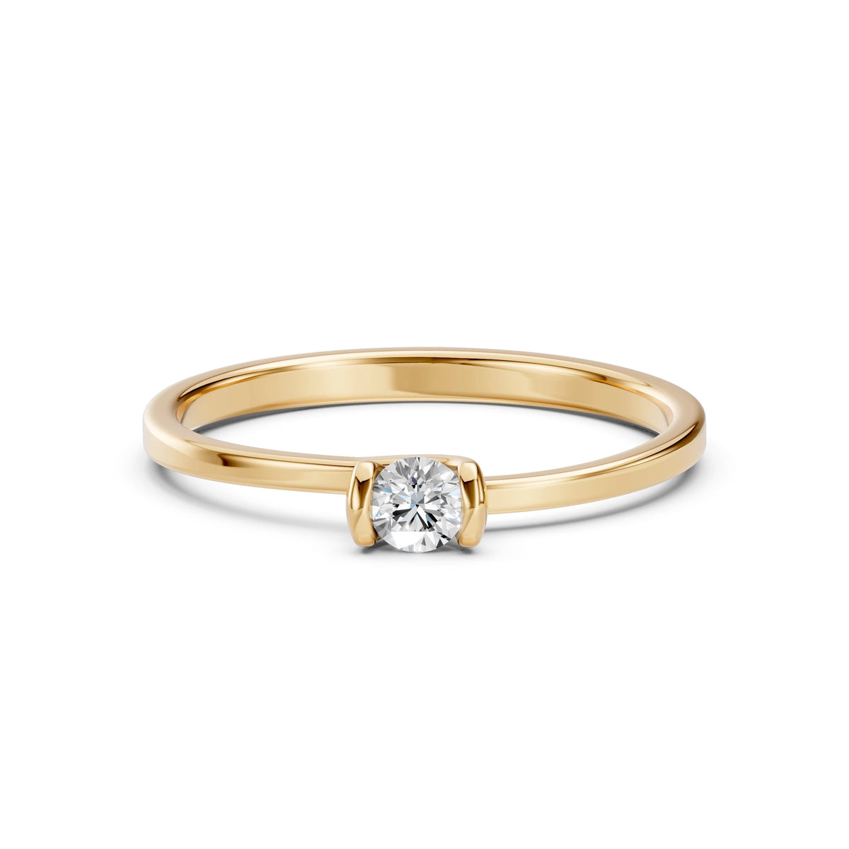 Solitaire Ring (Round), 0.2 ct — 101-10016(3.7)