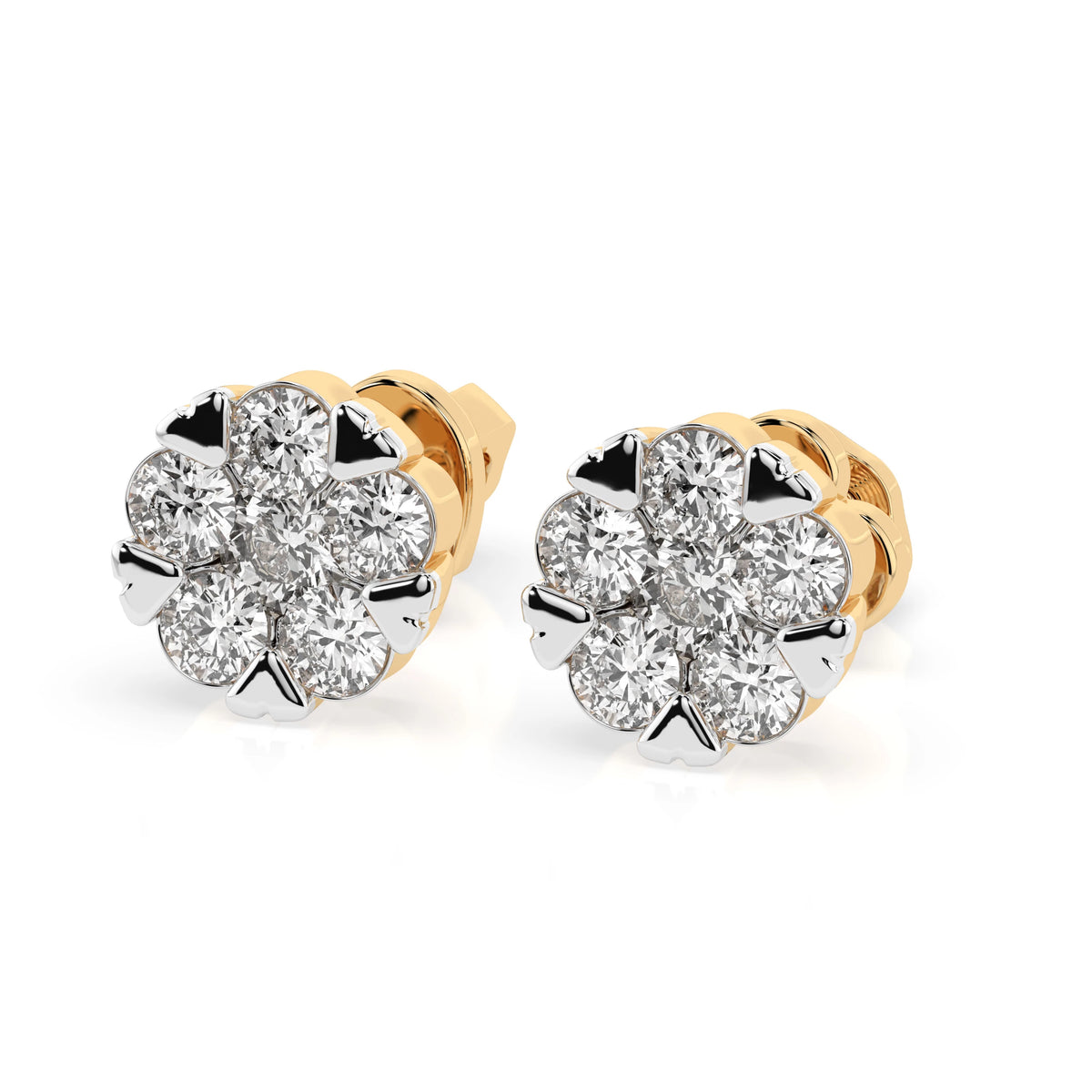 Illusion Earring (Round), 0.2 ct — 102-10015/2(3.0)