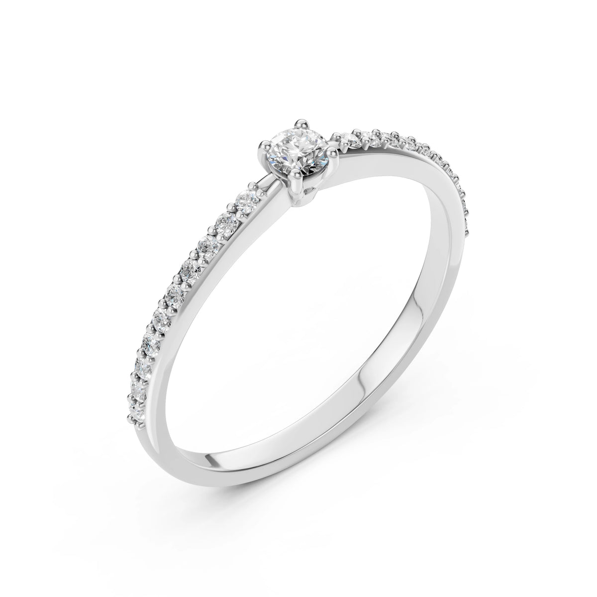 Solitaire Eternity Ring (Round), 0.1 ct — 101-10116/2(3.0)