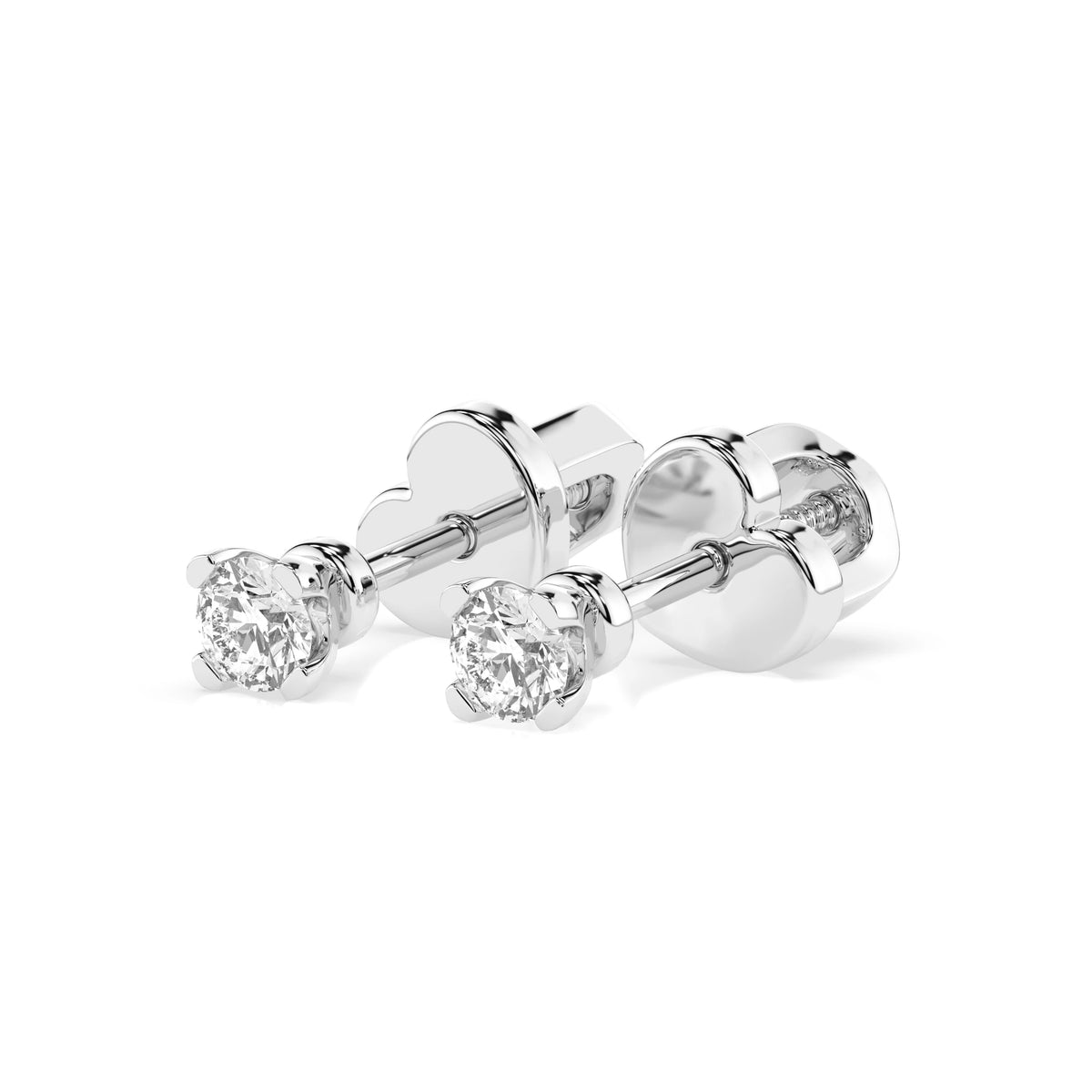 Solitaire Butterfly Earring (Round), 0.2 ct — 102-10089/2(3.0)