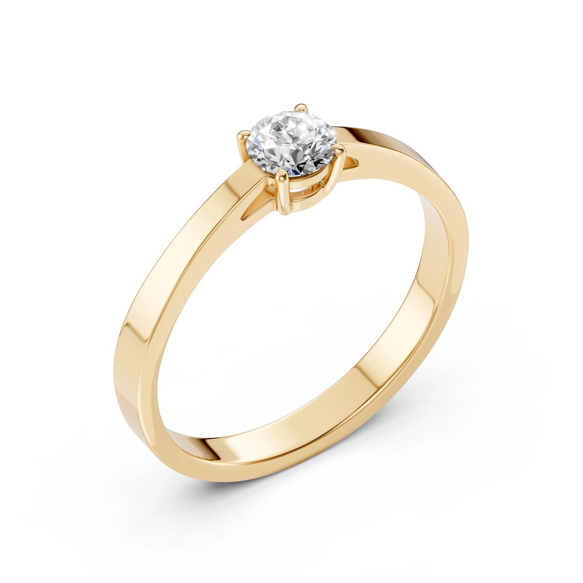 Solitaire Ring (Round), 0.45 ct — 101-10012/1(4.8)