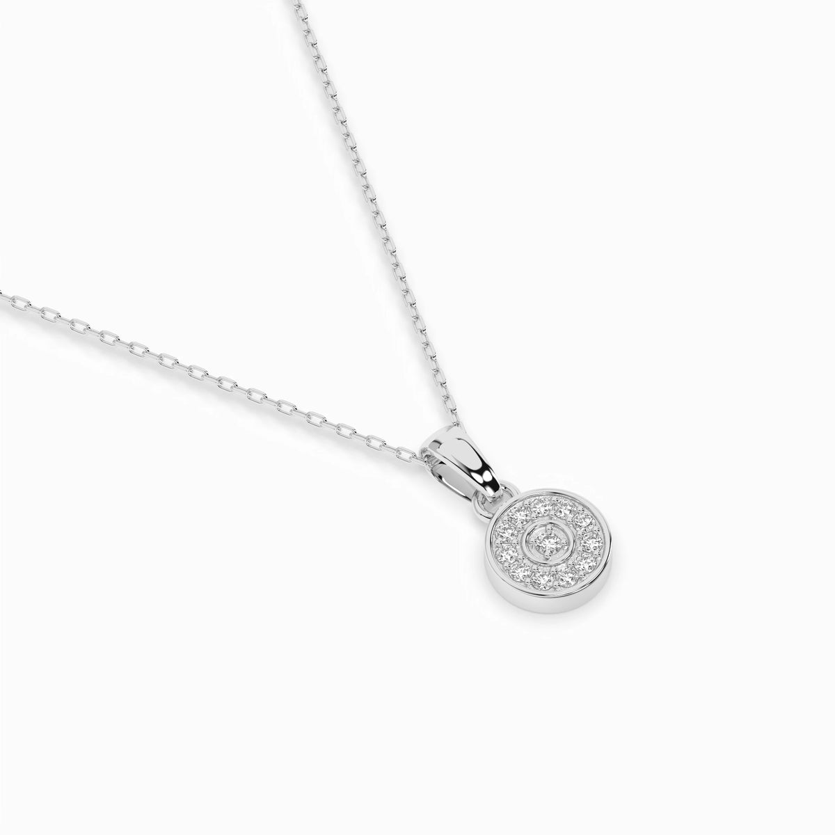 Illusion Necklace (Round), 0.01 ct — 104-10032