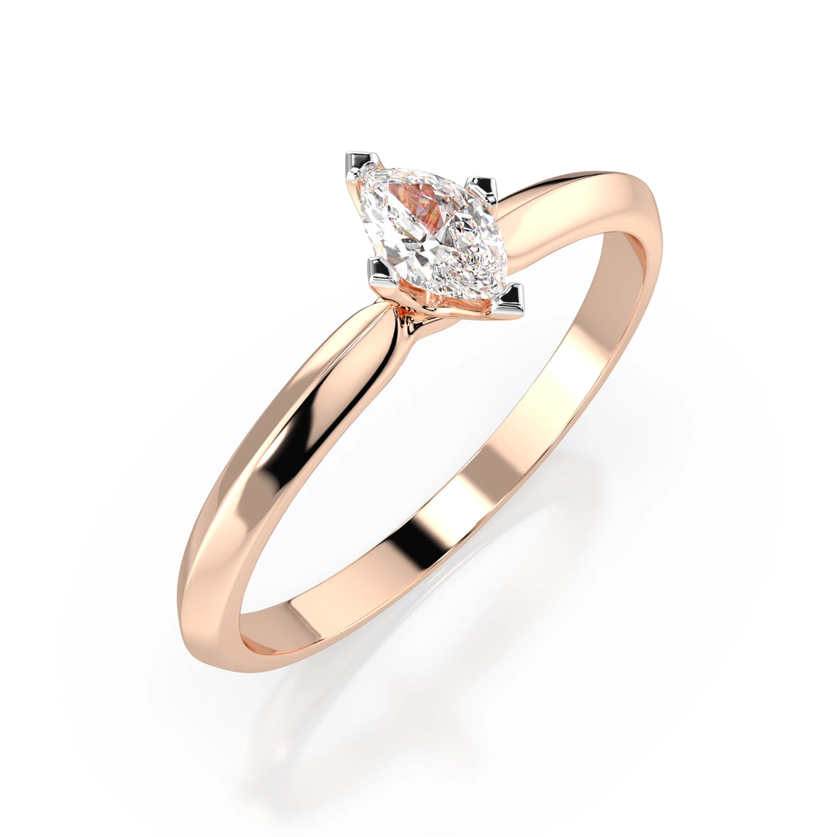 Solitaire Ring (Marquise), 0.15 ct — 101-10181/1(0.15)MARQUISE