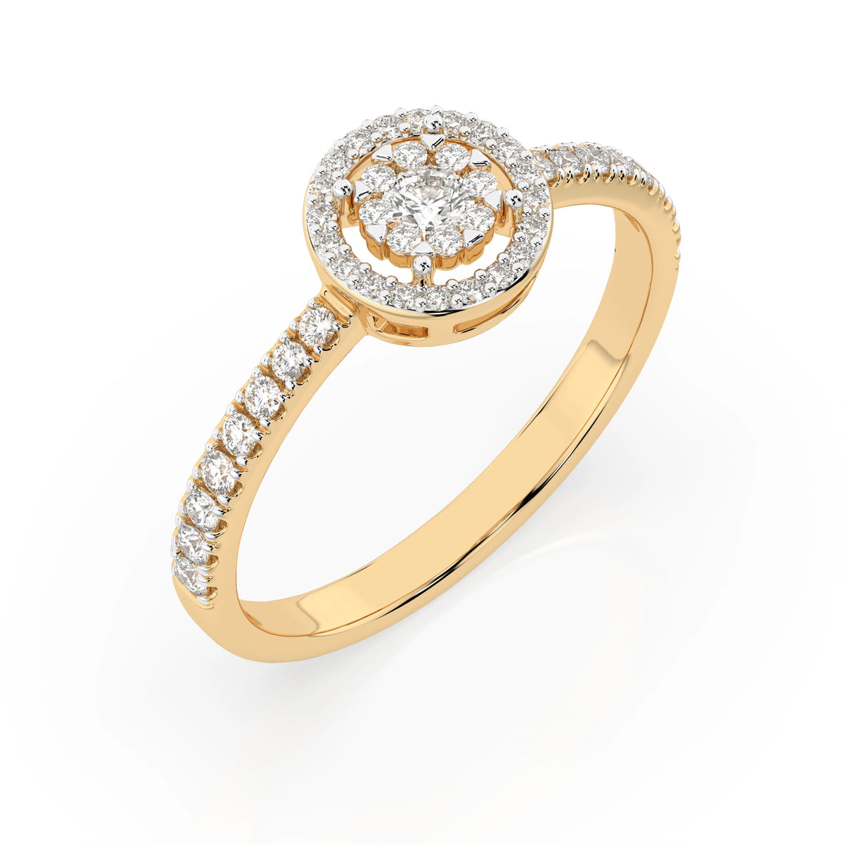 Illusion Ring (Round), 0.03 ct — 101-10018(2.0)