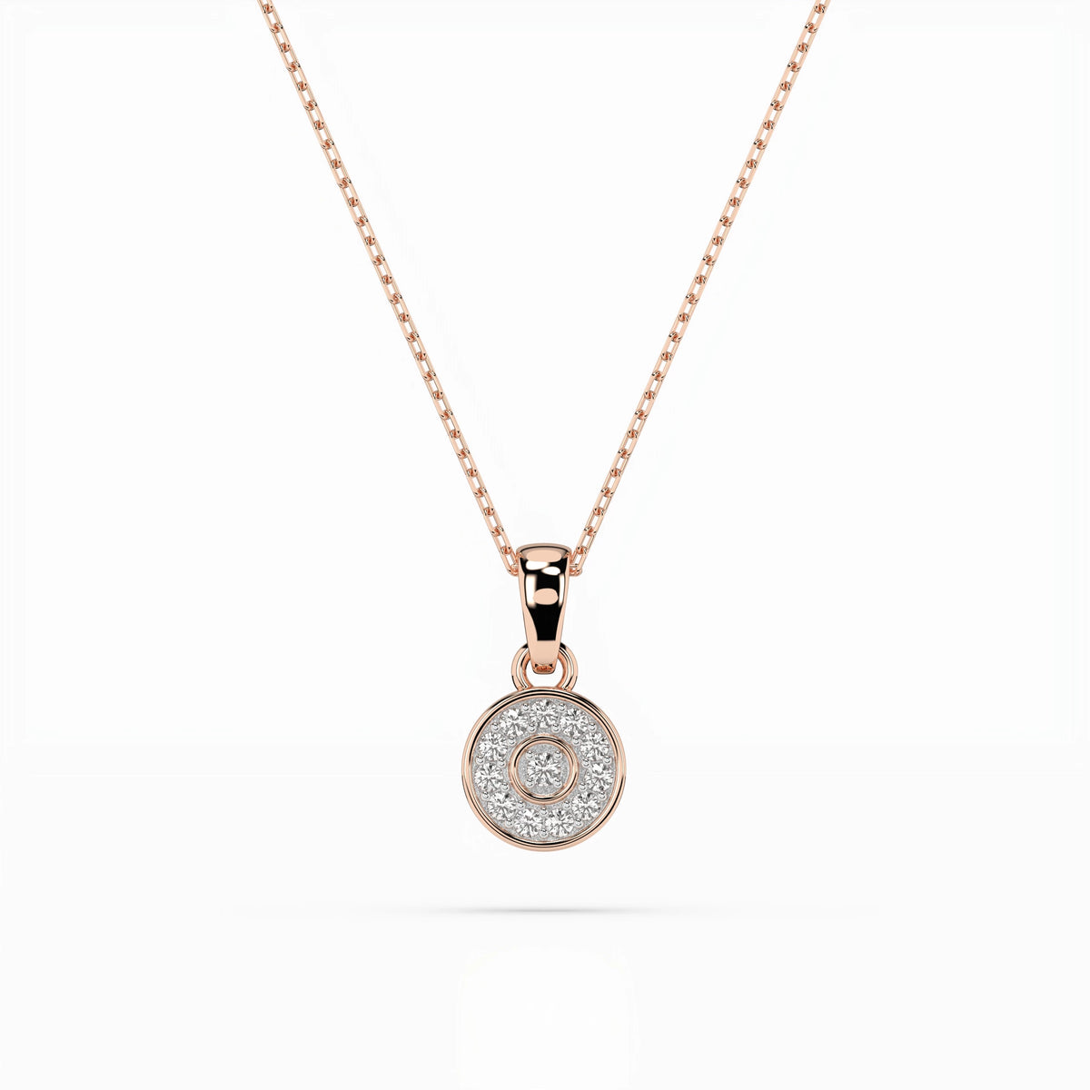 Illusion Necklace (Round), 0.01 ct — 104-10032