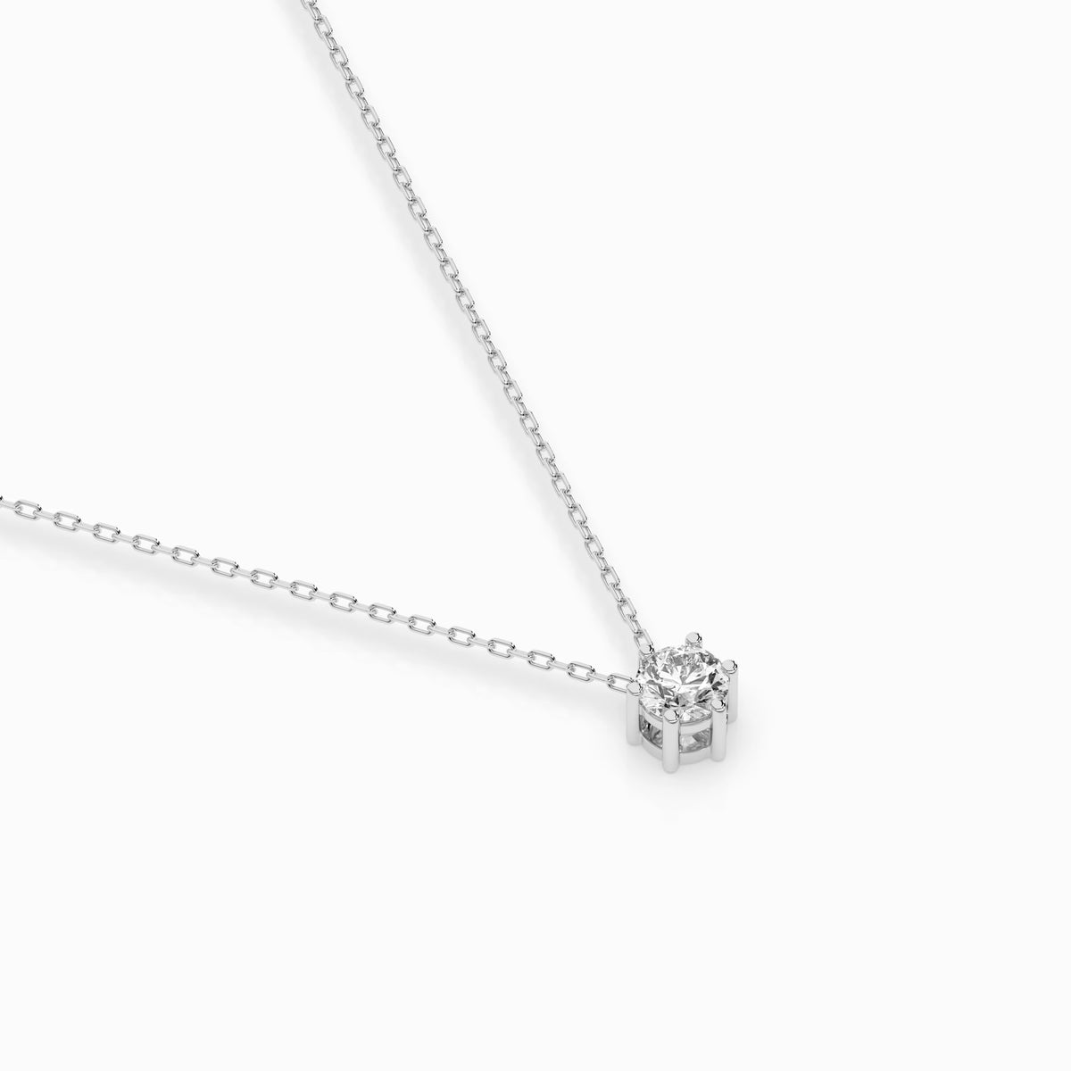 Solitaire Necklace (Round), 0.15 ct — 104-10003(3.4)