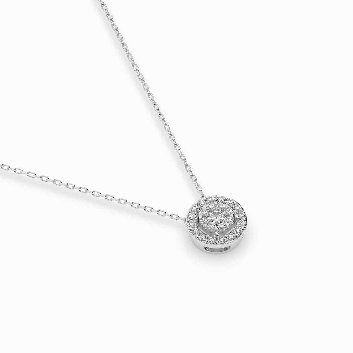 Illusion Necklace (Round), 0.1 ct — 104-10002(3.0)