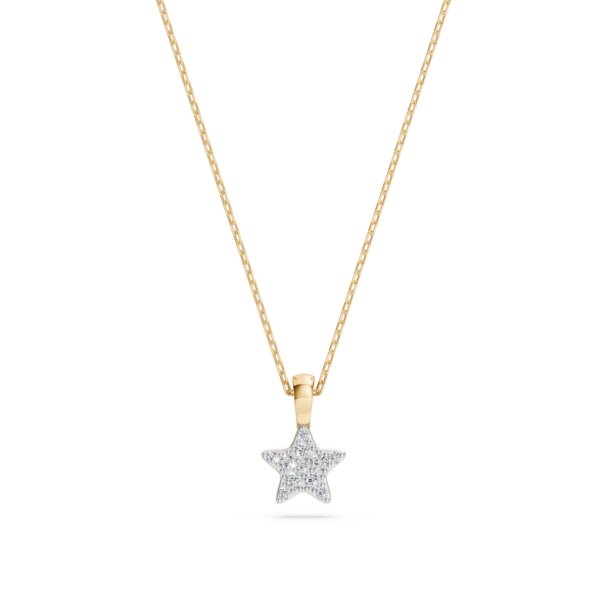 Minimalism Necklace (Round), 0.03 ct — 104-10077