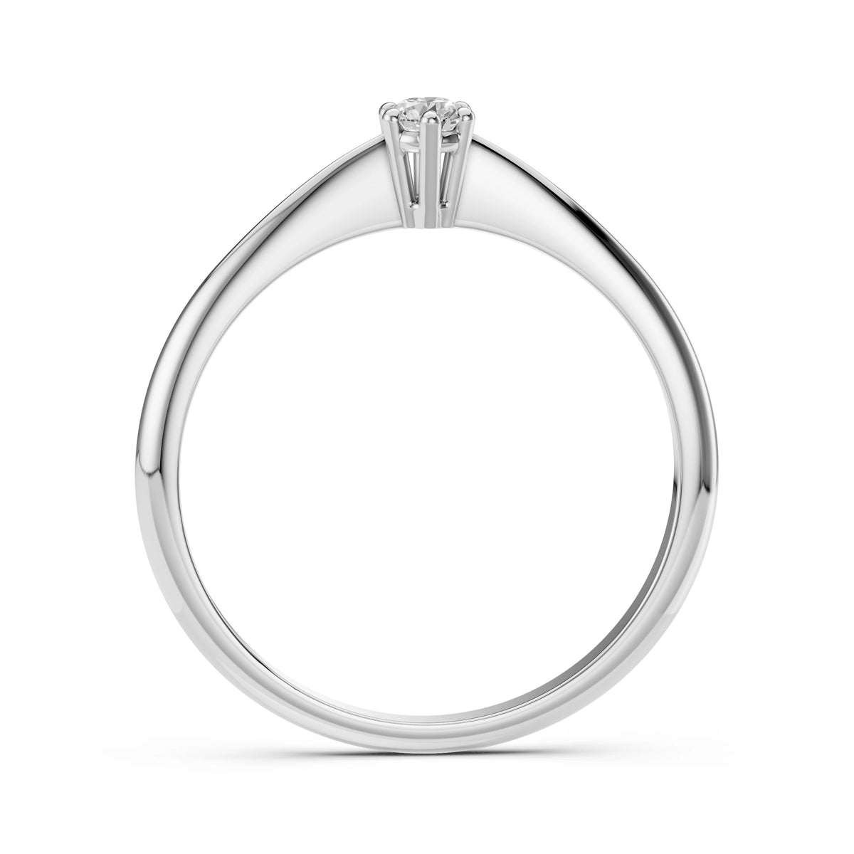 Solitaire Ring (Round), 0.15 ct — 101-10027(3.4)