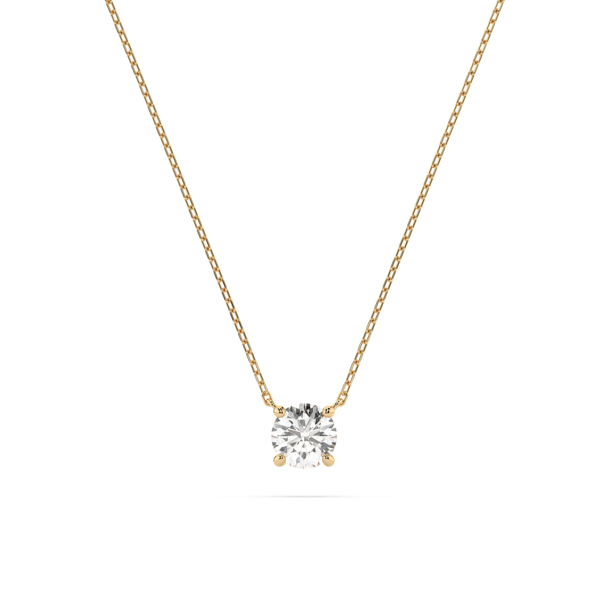 Solitaire Necklace (Round), 0.25 ct — 104-10040(4.0)