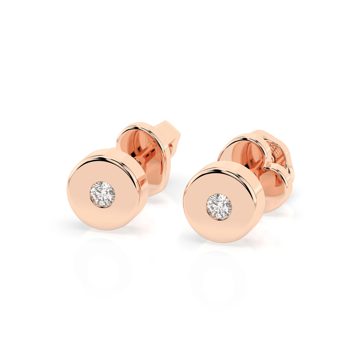 Solitaire Butterfly Earring (Round), 0.04 ct — 102-10050