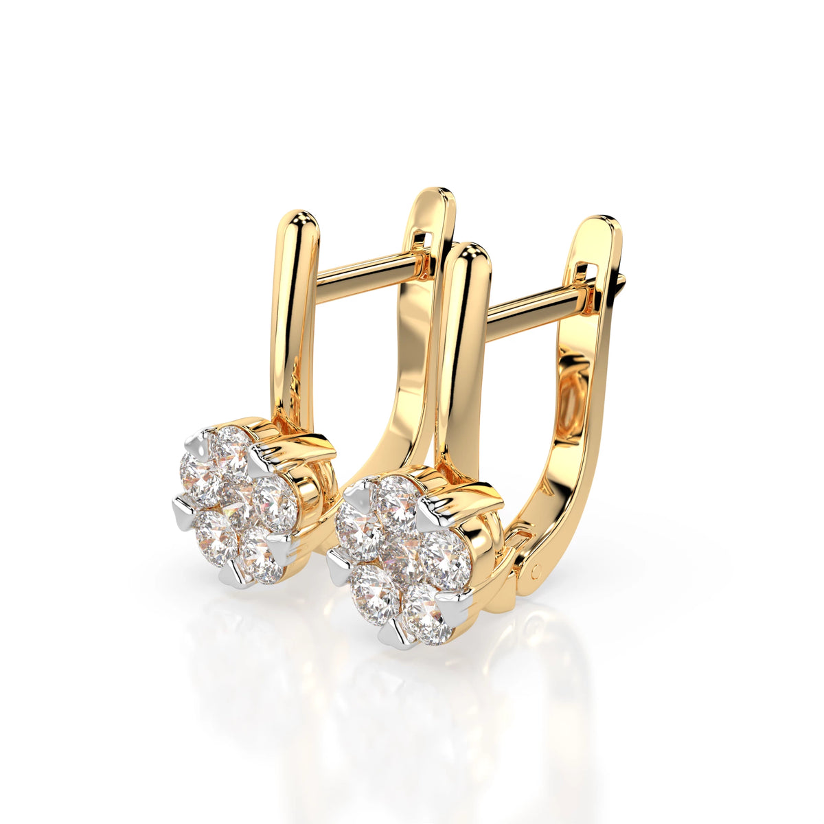 Illusion Earring (Round), 0.2 ct — 102-10015/1(3.0)