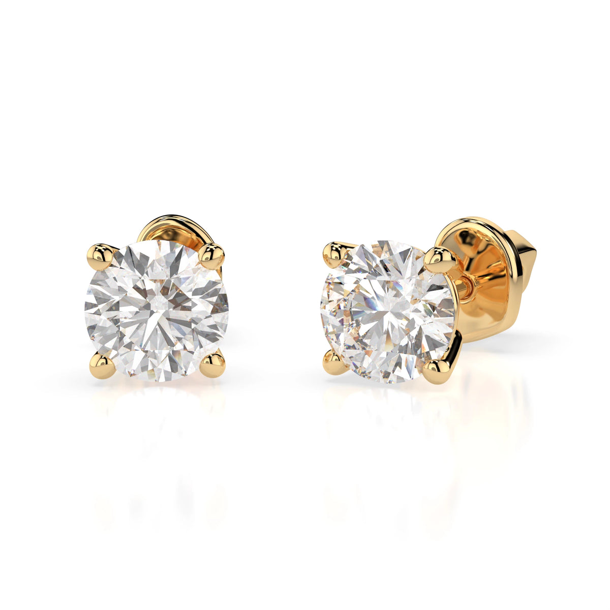 Solitaire Butterfly Earring (Round), 0.8 ct — 102-10012/1(4.7)