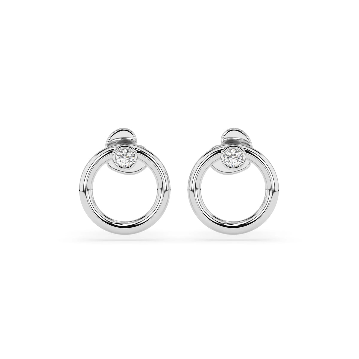 Minimalism Earring (Round), 0.06 ct — 102-10170