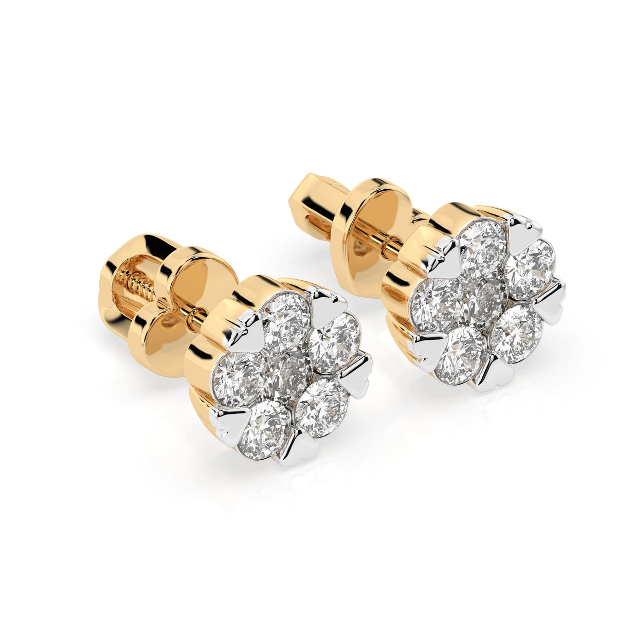 Illusion Earring (Round), 0.3 ct — 102-10015/2(3.4)