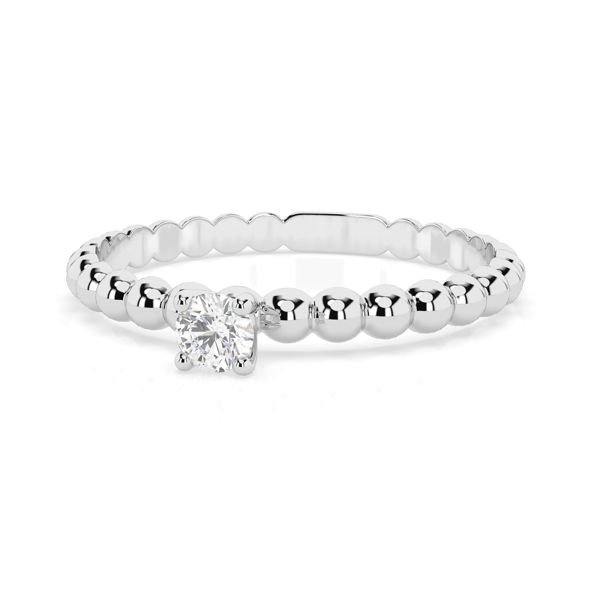 Solitaire Ring (Round), 0.08 ct — 101-10039(2.7)