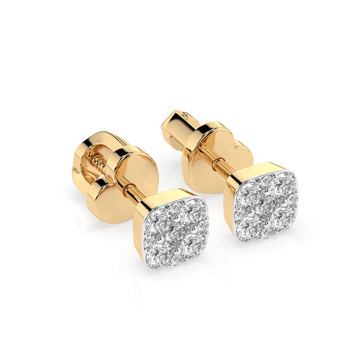 Illusion Earring (Round), 0.06 ct — 102-10107