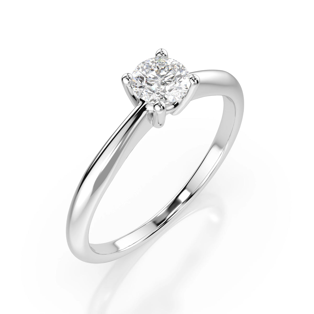 Solitaire Ring (Round), 0.35 ct — 101-10021(4.5)
