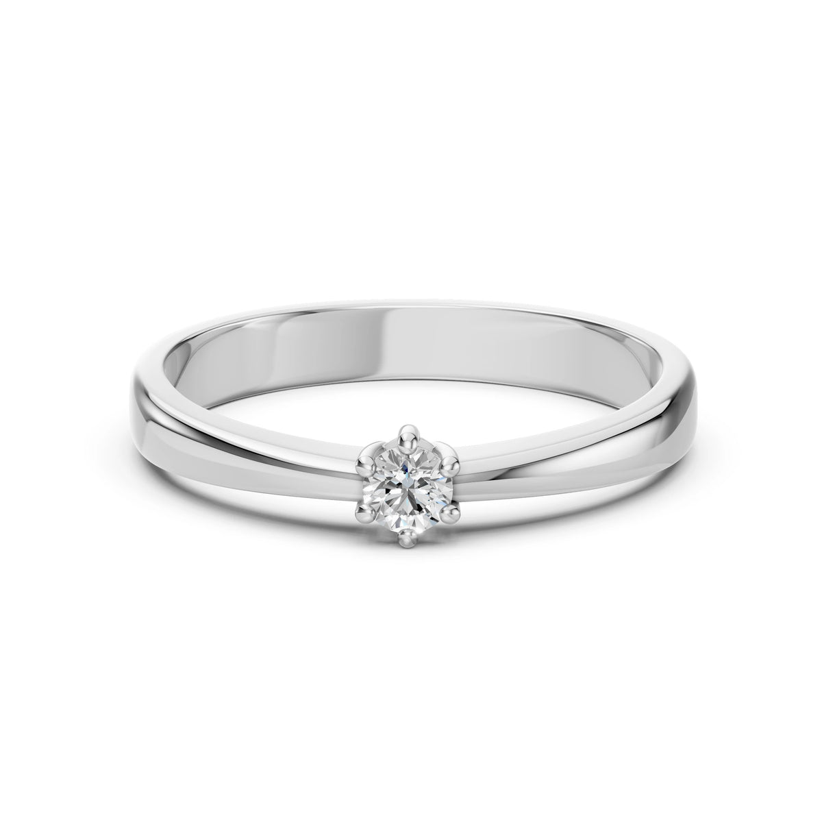 Solitaire Ring (Round), 0.1 ct — 101-10151(3.0)