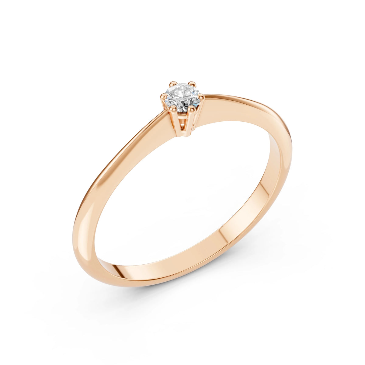 Solitaire Ring (Round), 0.15 ct — 101-10027(3.4)