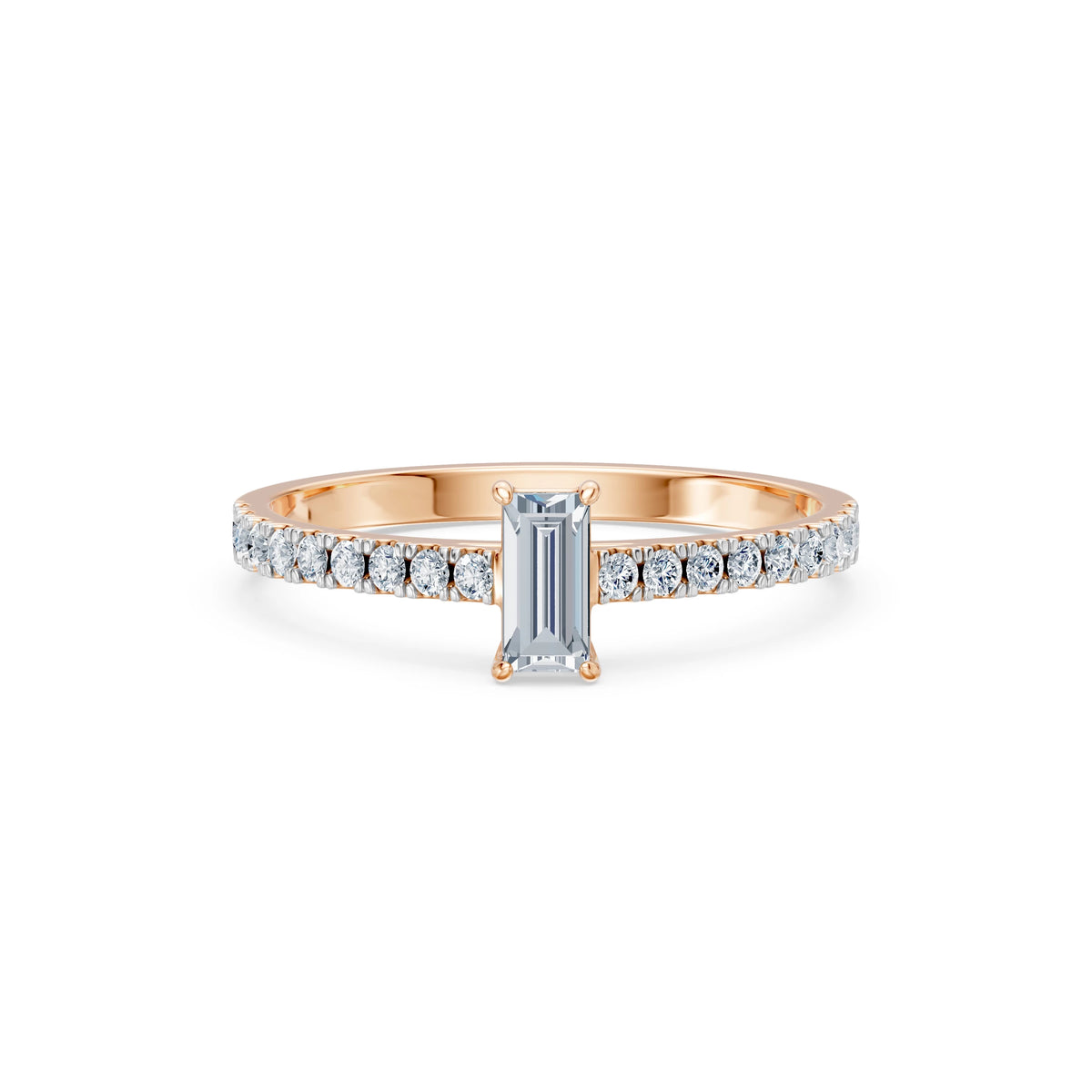 Solitaire Eternity Ring, 0.3 ct — 101-10191(0.30)BAQ