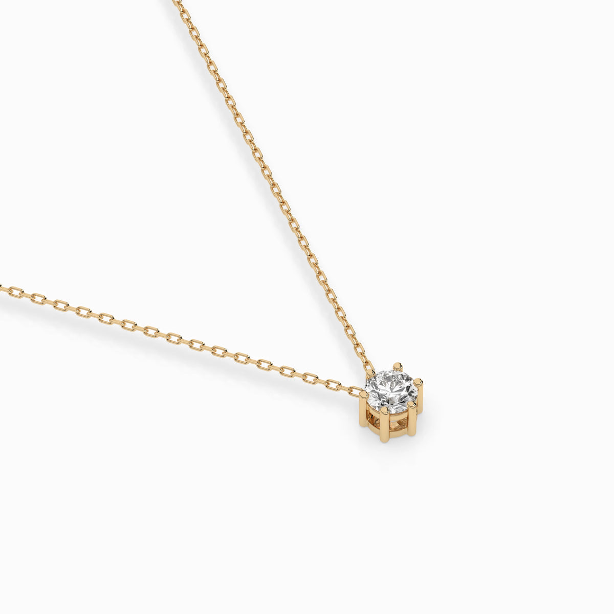Solitaire Necklace (Round), 0.15 ct — 104-10003(3.4)