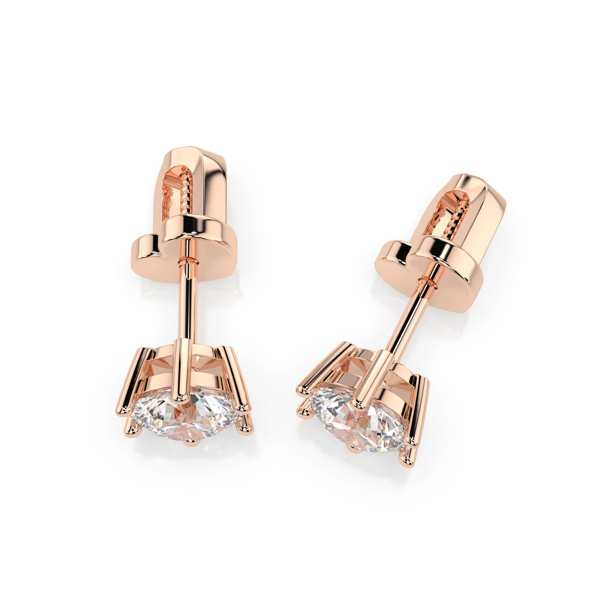 Solitaire Butterfly Earring (Round), 1.0 ct — 102-10151(5.1)