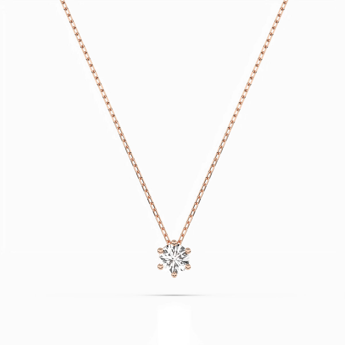 Solitaire Necklace (Round), 0.15 ct — 104-10003(3.4)