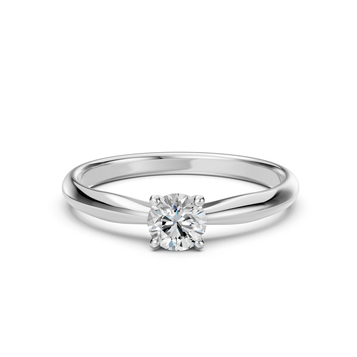 Solitaire Ring (Round), 0.4 ct — 101-10021(4.7)