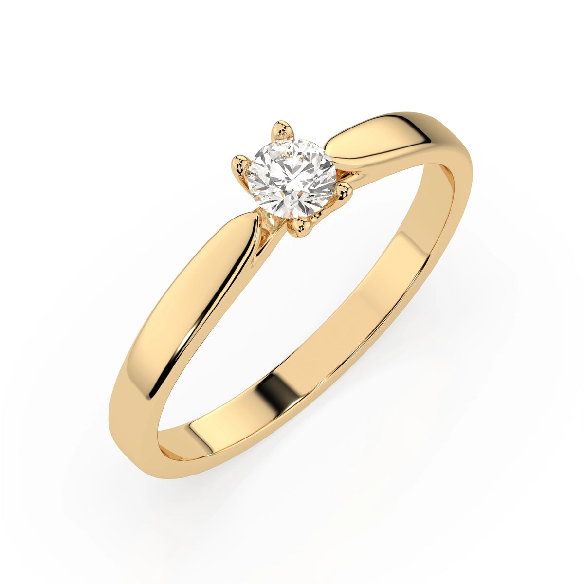 Solitaire Ring (Round), 0.15 ct — 101-10046(3.4)