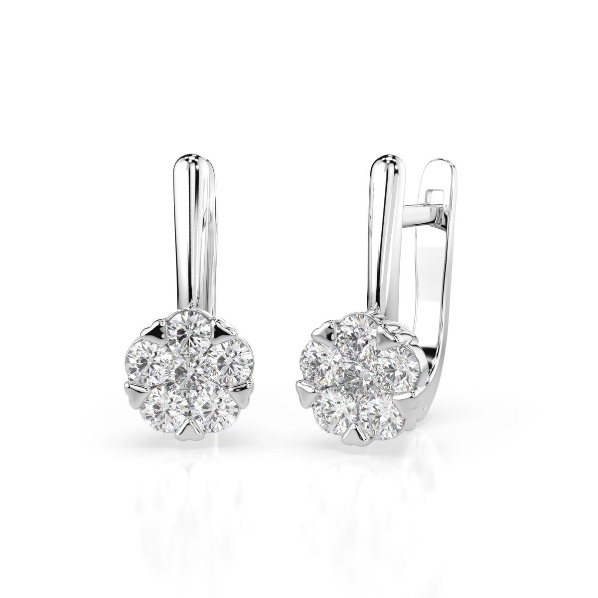 Illusion Earring (Round), 0.2 ct — 102-10015/1(3.0)